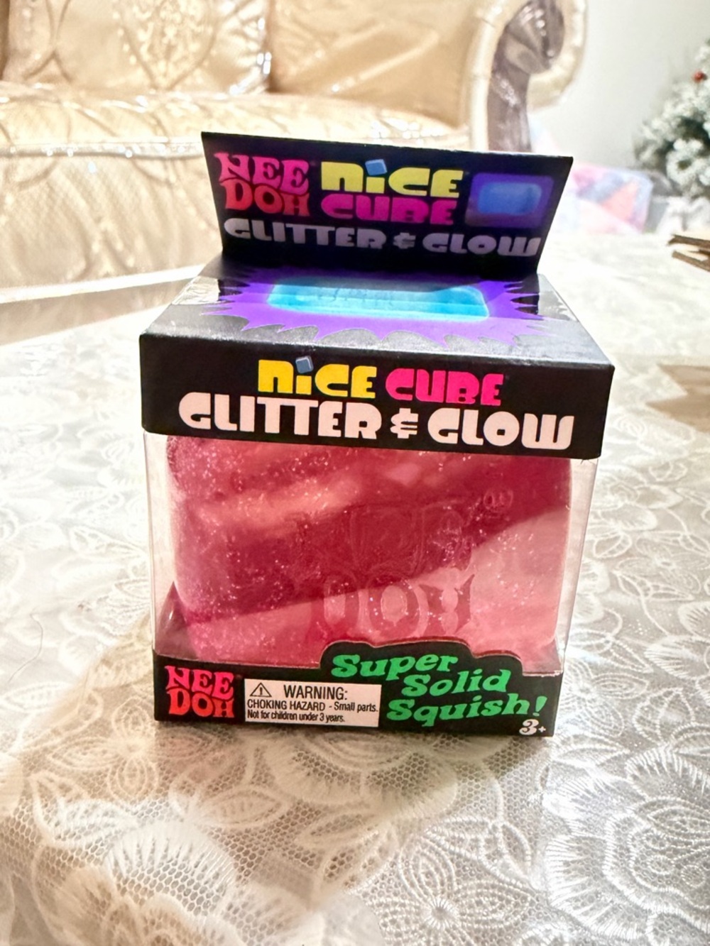 NeeDoh Nice Cube Glitter & Glow